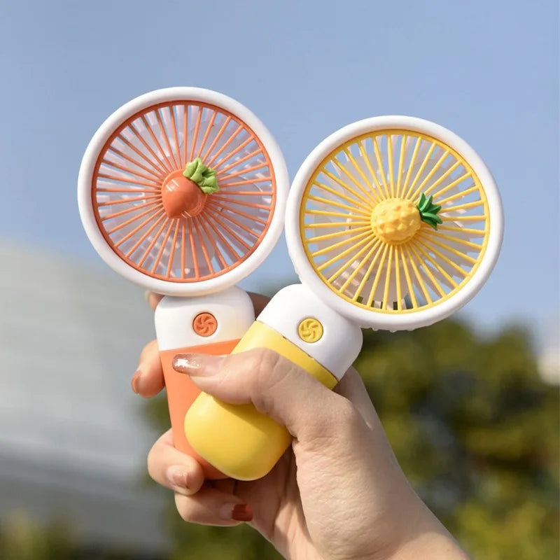 1PC Summer Mini Fan Portable Handheld Cute USB Rechargeable Electric Fan Pocket Desktop Fan for Student Outdoor Camping Travel