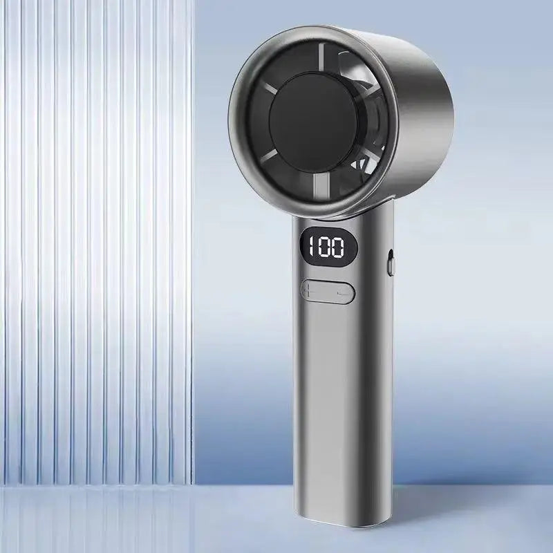 Portable Turbo Handheld Fan, High Speed USB Rechargeable Mini Bladeless Personal Fan for Travel