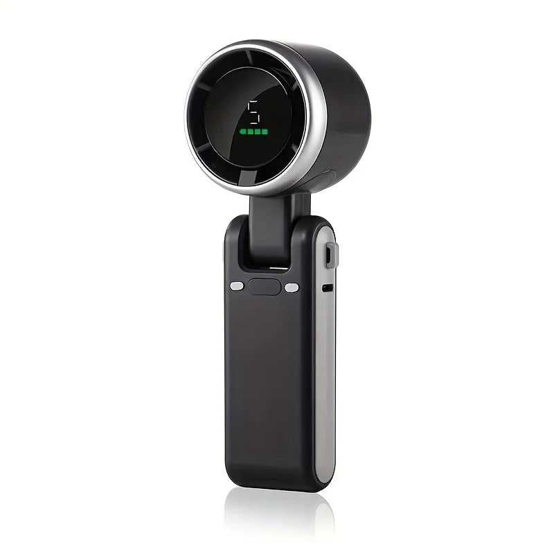 Handheld Fan 3-in-1 ,5-speedFoldable Digital Display USB Rechargeable Portable Silent Mini Desktop Fan For Home Office Travel