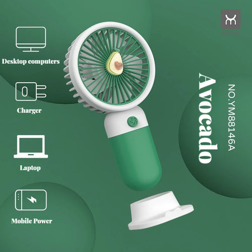 1PC Summer Mini Fan Portable Handheld Cute USB Rechargeable Electric Fan Pocket Desktop Fan for Student Outdoor Camping Travel