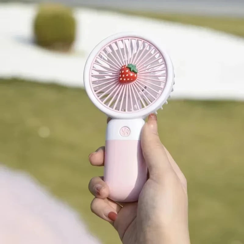 1PC Summer Mini Fan Portable Handheld Cute USB Rechargeable Electric Fan Pocket Desktop Fan for Student Outdoor Camping Travel